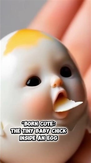 The tiny baby chick inside an egg🥚🐥