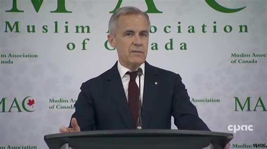 Mark Carney says that "Muslim values are Canadian values." The Liberal prime minister made this speech during an event held by the Muslim Association of Canada, a controversial organization that receives federal funding despite being strongly suspected of financing terrorist organizations in the Middle East, as reported by La Presse and Global News. What do you think of this statement? #cdnpoli | Québec Proud