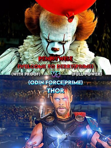 Pennywise vs thor #1v1 #pennywise #itwelcometoderry #thor #1v1 #mcu #marvel #shorts #shorts