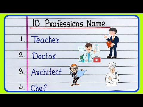 10 Professions Name in English/Name of Professions/Types of jobs/List of Professions/Occupation