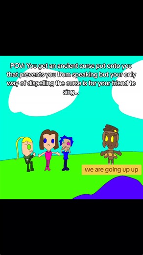 POV: You get an ancient curse put on you that prevents you from speakimg and the only way to dispell it is for your friend to sing... #art #animation #fyp #xyzbca #song