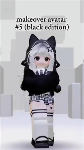makeover / hias avatar roblox #5 black edition school, serba hitam #roblox #fyp