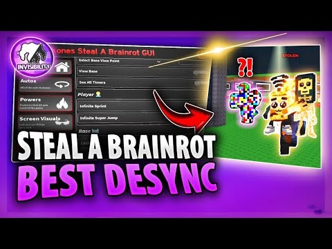 *NEW* Steal A Brainrot Script With BEST DESYNC!! TURNS YOU INVIS! (KEYLESS PASTEBIN 2026)