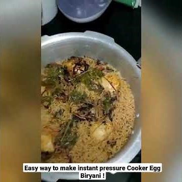 Easy way to make Instant pressure Cooker Egg Biryani !