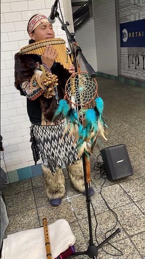 🎶✨Native American | Mesmerizing Native American Flute Music in NYC Subway | Street Performance Magic