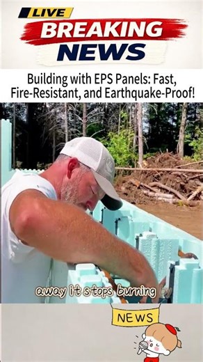 Building with EPS Panels: Fast,Fire-Resistant, and Earthquake-Proof!#news #breakingnews #foryou#fyp