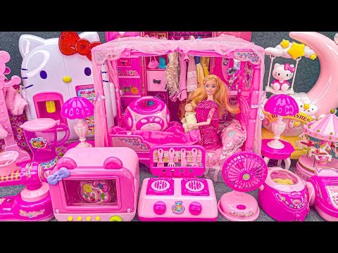 14 Minutes Satisfying with Unboxing Barbie Princess Pink Kitchen,Rock Bed Play Set Review Toys｜ASMR