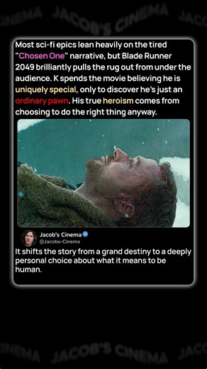 Why Blade Runner 2049 destroys the hero trope 🔥 #shorts
