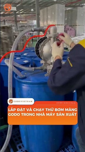 Lắp đặt bơm màng khí nén GODO tại nhà xưởng #bommangkhinen #maybomnuocgiare #nhaxuong #sanxuat