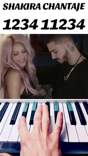 Shakira Chantaje ( piano tutorial ) #shorts