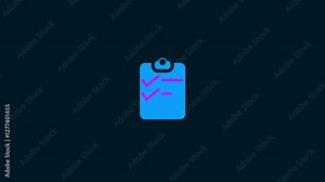 Plan in notepad Animation with transparent background