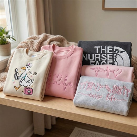 Nurse Embroidery Bundle | Cute Nurse Life Designs With Stethoscope Syringe Duck | 5 Medical Machine Embroidery Files PES DST - Etsy