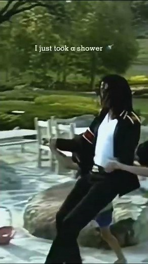 Michael Jackson getting ￼ thrown in a pool when he just took a shower by kids