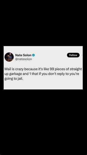 mail is mostly garbage | Subscribe for more #motivation 😊👍