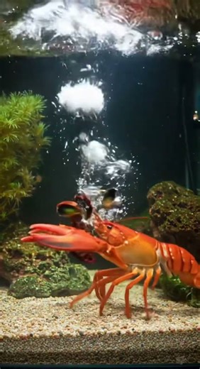 Mantis shrimp vs Red Lobster #mantisshrimp #ocean #animals #redlobster