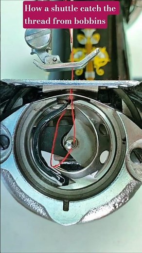 Shuttle Catch Thread from Bobbin 🧵 Easy Sewing Machine Trick #Shorts