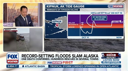 Western Alaska devastated by floods caused by Typhoon Halong's remnants