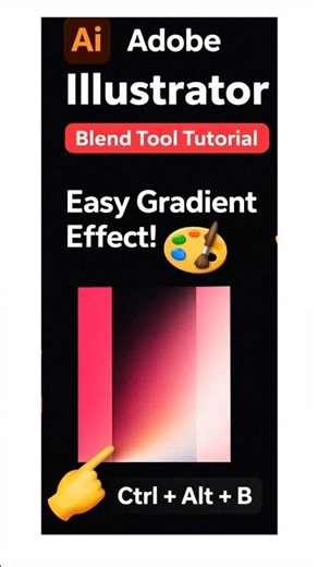 Adobe Illustrator Blend Tool Tutorial | Easy Gradient Trick