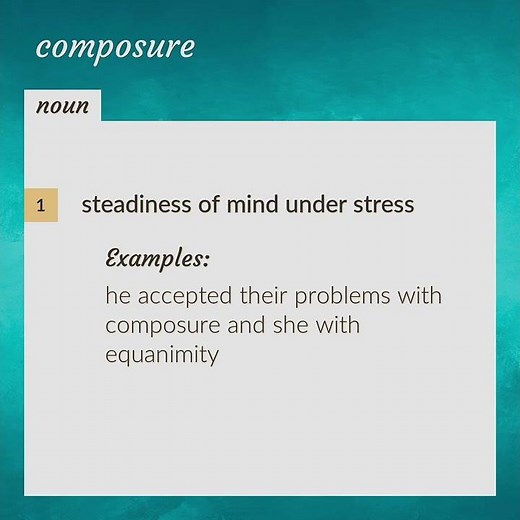 Composure | meaning of Composure