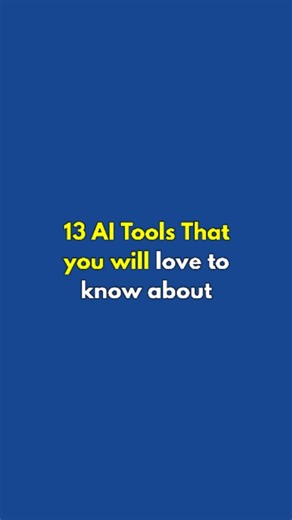 Mavi || Social Media Marketer || AI Expert on Instagram: "13 AI Tools That you will love to know about 1. ChatGPT.com (solve anything) 2. RecCloud.com (generate voice) 3. Tome.app (build presentations) 4. Pika.art (create videos) 5. Gamma.app (design docs) 6. Suno.ai (make music) 7. PicWish.com (image editing) 8. Perplexity.ai (research assistant) 9. Krea.ai (logo design) 10. Fliki.ai (voiceovers) 11. Runway.ml (film editing) 12. Relume.io (web design) 13. LumaLabs.ai (3D models) Want to Skyrock