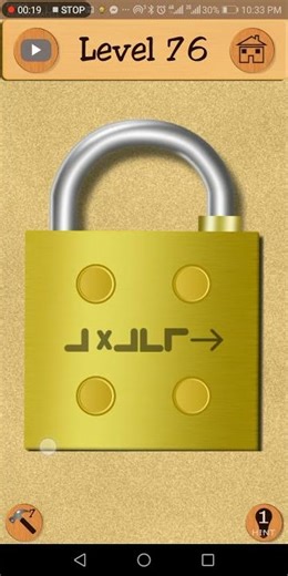 Open the lock game level 76 solution