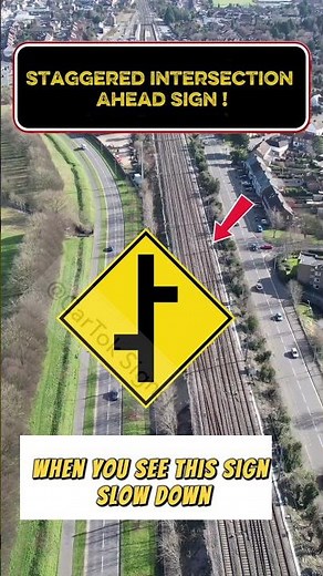 Staggered intersection Sign Explained/ Road Signs made Simple. #DrivingTest #RoadSigns #DrivingQuiz”