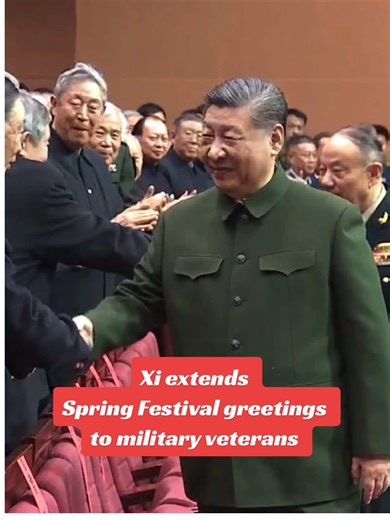 Chinese President Xi Jinping has extended #springfestival greetings to the country's military veterans while attending a gala held by the Central Military Commission for retired military officers of Beijing-based troops on February 6. Greeted with warm applause, Xi chatted with the veterans, inquiring about their health and living conditions.