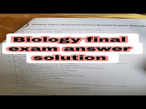 #Biology remedial final exam answer solution