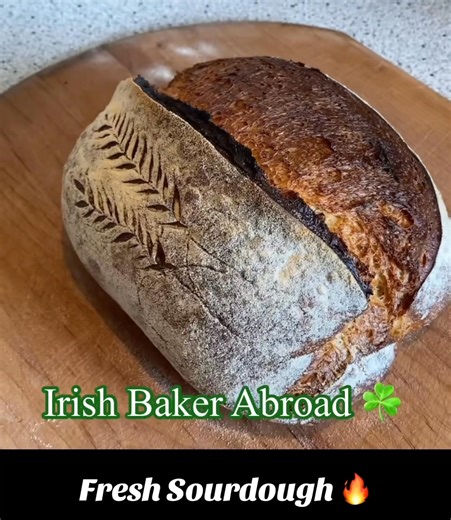 Fresh Sourdough Bread 🔥 Love that sound. Like wood burning on a fire 👌🏻 | Irish Baker Abroad
