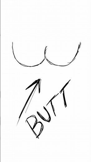 🍑 How to Draw a Butt 🍑 #howtodraw #drawingtutorial #shorts #learntodraw #drawingtips #sketching