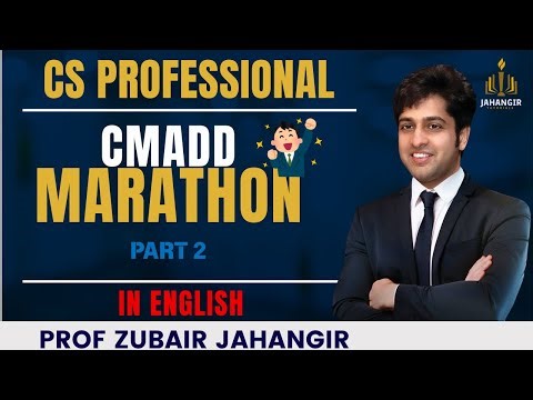 CMADD Marathon Part 2 ✍️ | CS Professional🎓 | In English | Prof. Zubair Jahangir | Best CS Classes