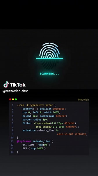 #fingerprint #coding #animation #htmlcss #foryou