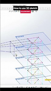 how to use 3D sketck #solidworks #3dsketch #sketching #skeleton