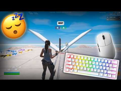 Razer huntsman mini ASMR Chill 😴 1v1 Build fight | Fortnite gameplay 😴