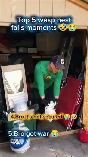 Top 5 Wasp Nest Fail Moments Caught on Camera 🐝😂 #epicfails #funnymemes #epicmoments #shorts