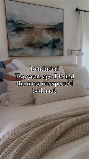 10K views · 41 reactions | Shop now: https://amzlink.to/az0nUVmZcCPnV Amazon simple bed hack for the win! It keeps pillows in place and no more dropping things between your mattress and headboard! I hope you’ll give it a go  | She Gave It A Go | Facebook