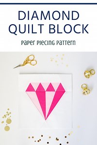 Diamond Paper Piecing Quilt Block - Sewing With Scraps