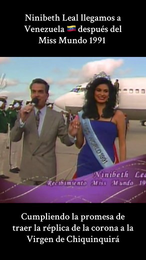 Ninibeth Leal: Reina del Miss Mundo 1991 en Venezuela
