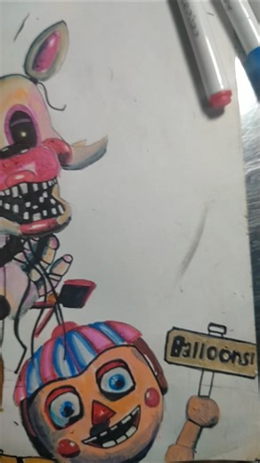 fnaf draw balloons ! #fnaf #drawing #fanart #art #fnafedit #freddyfazbearspizza #freddyfazbear #show