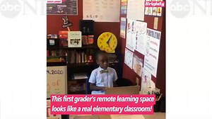 1st grader and his parents build an epic learning space at home for virtual classes