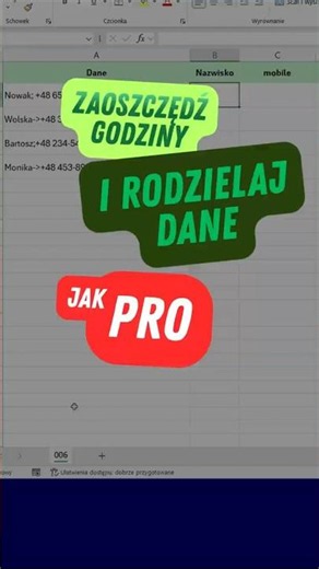 Jak podzielić tekst w Excelu, gdy masz kilka różnych separatorów?