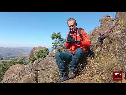 Tutorial for using a safety rope when hiking on high terrain, with Peak High Mountaineering