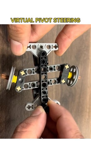 Virtual Pivot Steering System #lego #technic #steering #mechanism #mechanical #diy #legotechnics #legosteering #legofan #legotechnicmoc #legotechnik #legotechniques #legotechnic #engineering | Bricks Master Builders