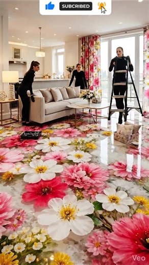 THIS FLOOR IS JUST INSANE 😱 Luxury epoxy floor made of roses