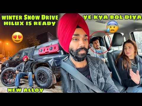 Winter Snow Drive ke liye Hilux ek dam Ready 😍 New Alloy Wheels❤️ ye kya bol diya Gadi mai 😰