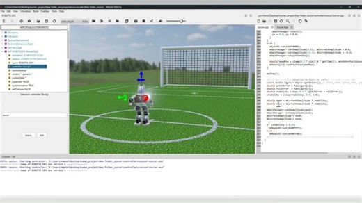 شبیه سازی ربات فوتبالیست در نرم افزار webots