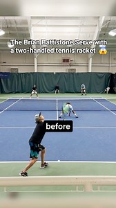 62K views · 262 reactions | A volleyball serve in tennis? There’s a reason we don’t see this more often. Firstly, the accuracy of this serve is likely to be far lower than a traditional motion. Imagine that high ball toss outdoors! Secondly, court position - see where he lands after serving. This makes anything but serve and volley a challenge  | Patrick Mouratoglou | Facebook