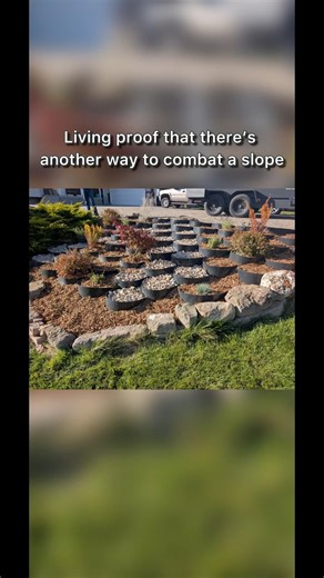 Think outside the box. Modern landcaping is hillside terracing. Join the movement. #erosioncontrol