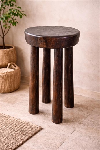Vintage Senufo Wood Stool–hand-carved African Tribal Seat From West Africa| Primitive Ritual Furniture |rustic Sculptural Decor 13hx10w In - Etsy