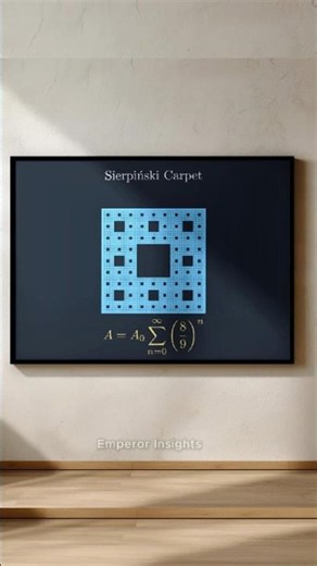 Infinite Patterns From Simple Rules ✨ Fractal#Fractals#SierpinskiCarpet#KochSnowflake#Manim#Shorts